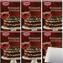 Dr. Oetker Raspelschokolade Zartbitter 6er Pack (6x100g Packung) + usy Block