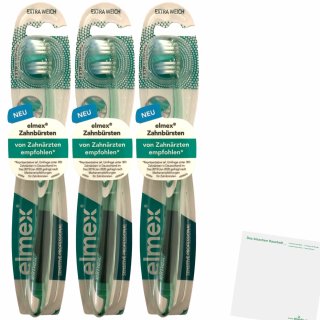 elmex Sensitive Professional Zahnbürste extra weich 3er Pack (3St) + usy Block