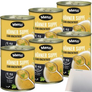 Menzi Hühner Suppe Konzentriert 1:10 6er Pack (6x800g Dose) + usy Block