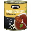 Menzi Rindfleisch Suppe stark konzentriert 1:10 6er Pack (6x800g Dose) + usy Block