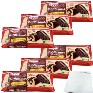 Dr.Oetker 4 kleine Marmorkuchen mit belgischer Schokolade überzogen 6er Pack (6x172g Packung) + usy Block