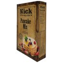 Nick Pancake Mix Backmischung für Pfannkuchen 6er Pack (6x400g Packung) + usy Block