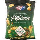 Jimmys Sweet-Chili Cheese Popcor mit Tabasco 6er Pack (6x90g Packung) + usy Block