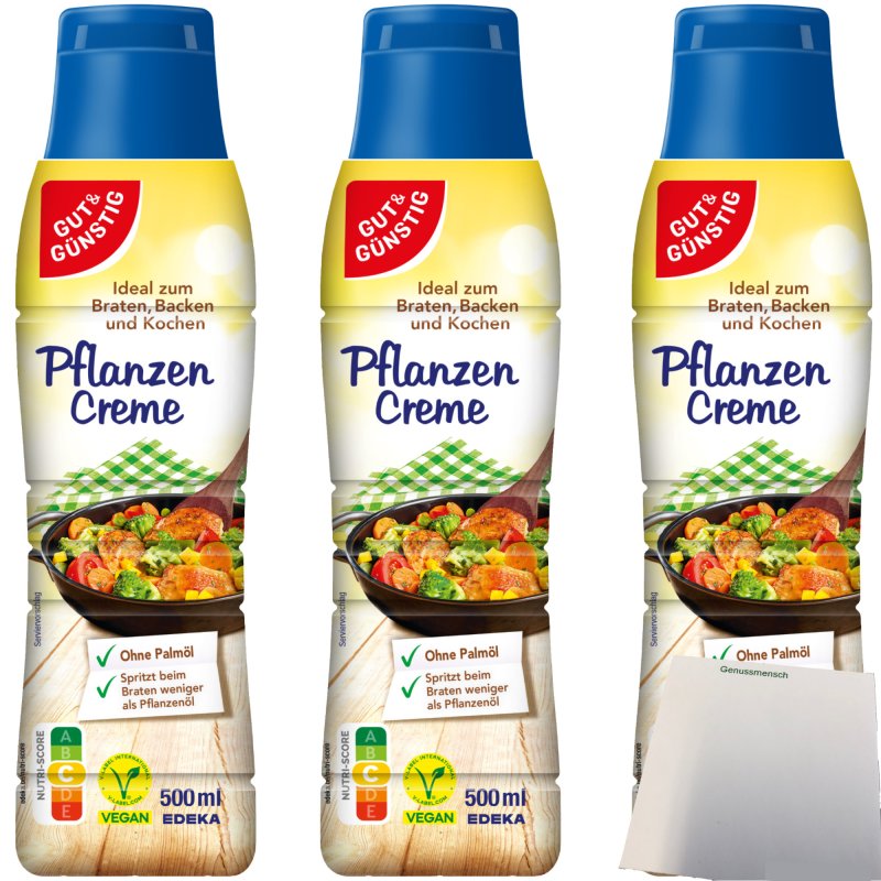 Gut&Gnstig Pflanzencreme ideal zum braten backen und kochen 3er Pack