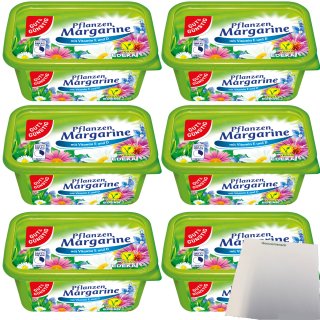 Gut&Günstig Pflanzenmargarine mit Vitamin E und D vegan 6er Pack (6x500g Packung) + usy Block