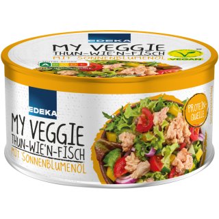 Edeka My Veggie Thun-Wie´n-Fisch mit Brühe und Sonnenblumenöl (150g Dose)