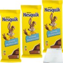 Nesquik Schokoladentafel Milchschokolade mit Milchfüllung 3er Pack (3x100g Tafel) + usy Block