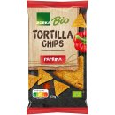 Edeka Bio Tortillachips Paprika Mais-Chips mit Paprikageschmack (125g Packung)