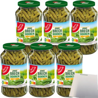 Edeka Brechbohnen fein sortiert geschnitten 6er Pack (6x680g Glas) + usy Block