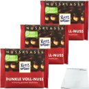 Ritter Sport Nussklasse Dunkle Voll-Nuss Schokolade 3er Pack (3x100g Tafel) + usy Block