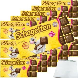 Schogetten für Kinder mit Milch und Calcium VPE (15x100g Packung) + usy Block
