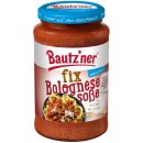 Bautz´ner Fix Bolognesesoße Pastasoße auch idela für Lasagne (410g Glas)