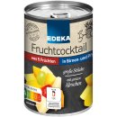 Edeka 5-Fruchtcocktail große Stücke in Birnen- und Pfirsichsaft 6er Pack (6x410g Dose) + usy Block