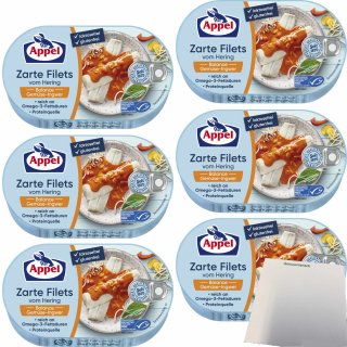 Appel Zarte Filets vom Hering Balance Gemüse-Ingwer 6er Pack (6x200g Dose) + usy Block