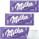 Milka Alpenmilch Schokolade jetzt noch schokoladiger 3er Pack (3x100g Tafel) + usy Block