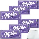 Milka Alpenmilch Schokolade jetzt noch schokoladiger 6er Pack (6x100g Tafel) + usy Block