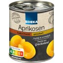 Edeka Aprikosen halbe Frucht gezuckert 3er Pack (3x225g Dose) + usy Block