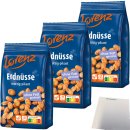 Lorenz Erdnüsse würzig pikant ohne Fett geröstet 3er Pack (3x150g Packung) + usy Block