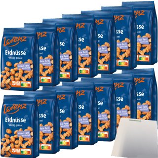 Lorenz Erdnüsse würzig pikant ohne Fett geröstet VPE (14x150g Packung) + usy Block