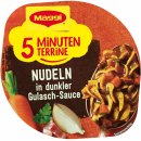 Maggi 5 Minuten Terrine Nudeln in dunkler Gulasch-Sauce 8er Pack (8x60g Becher) + usy Block