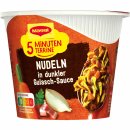 Maggi 5 Minuten Terrine Nudeln in dunkler Gulasch-Sauce 12er Pack (12x60g Becher) + usy Block