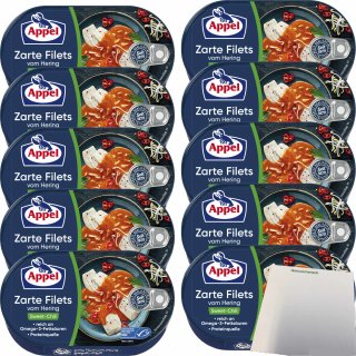 Appel zarte Filets vom Hering Sweet-Chili 10er Pack (10x200g Dose) + usy Block