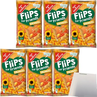 Gut&Günstig Erdnuss-Flips Mais-Erdnuss-Snack 6er Pack (6x200g Tüte) + usy Block