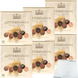 Wiebold Götterfunken Trüffelpralinen ohne Alkohol 6er Pack (6x200g Packung) + usy Block