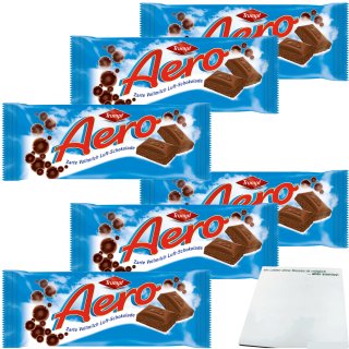 Aero zarte Vollmilch Luft-Schokolade 6er Pack (6x100g Tafel) + usy Block