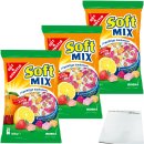 Gut&Günstig Softmix fruchtige Kaubonbons in 5 leckeren Sorten 3er Pack (3x500g Packung) + usy Block