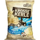 HeiMart Krosse Kerle Salz & Pfeffer Kartoffel-Chips in der Schale geröstet 3er Pack (3x115g Packung) + usy Block