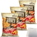 HeiMart Krosse Kerle Tomate & Paprika Chips in der Schale geröstet 3er Pack (3x115g Packung) + usy Block