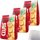 Lorenz Clubs gesalzene Party Cracker 3er Pack (3x200g Packung) + usy Block