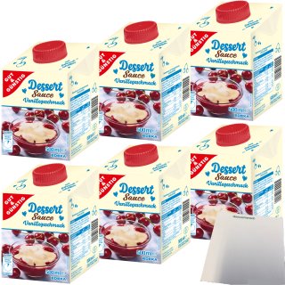 Gut&Günstig sahnige Dessertsauce mit Vanillegeschmack 6er Pack (6x500ml Packung) + usy Block