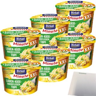 Birkel Minuto XXL Lauch Käse Hackflleich Topf 6er Pack (6x78g Packung) + usy Block