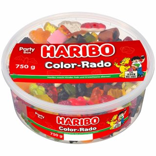 Haribo Color-Rado Fruchtgummi Lakritz Mischung (750g Runddose)
