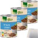 Edeka Bio Braune Linsen naturell 3er Pack (3x400g Dose) +...