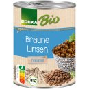 Edeka Bio Braune Linsen naturell 3er Pack (3x400g Dose) + usy Block