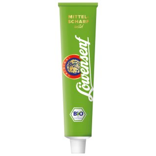 Löwensenf Bio mittelscharf mild 200ml MHD 07.12.2023 Restposten zum Sonderpreis