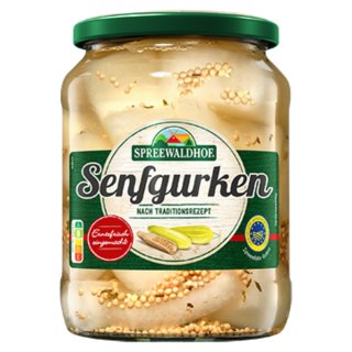 Spreewaldhof Senfgurken traditionell gewürzt (670g Glas)