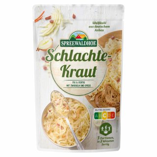 Spreewaldhof Schlachtekraut Fix und Fertig mit Zwiebeln und Speck (400g Packung)