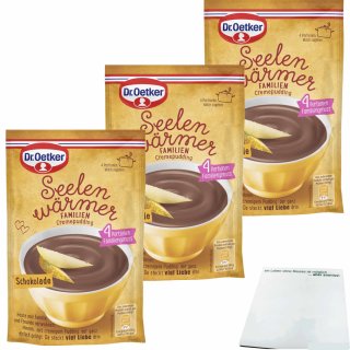 Dr.Oetker Seelenwärmer Familie Schokolade 3er Pack (3x99g Packung) + usy Block