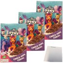 My Little Pony Choco Pops Schokoladen-Frühstückscerealien 3er Pack (3x375g Packung) + usy Block