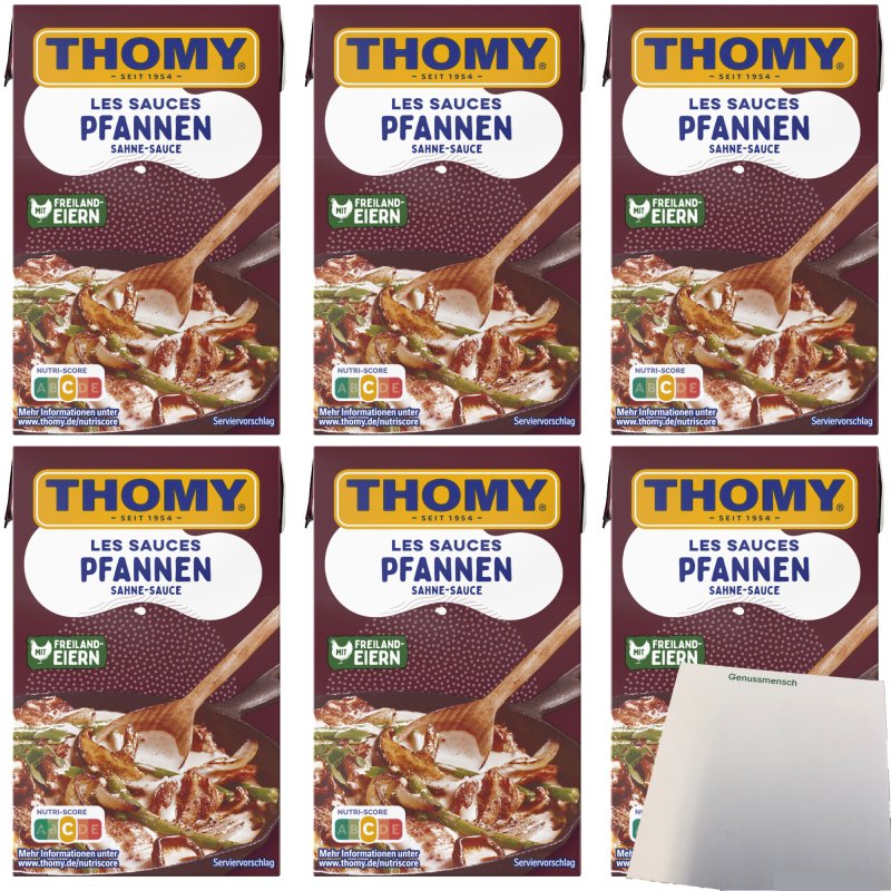 Thomy Thomy Les Sauces Pfannen Sahne Sauce 6er Pack (6x250ml Packung) + usy