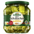 Spreewaldhof Unser Schätzchen Cornichons mit Wildblütenhonig 3er Pack (3x530g Glas) + usy Block