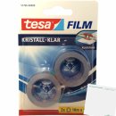 Tesa Film Kristall-Klar 2 Rollen (10mx15mm) + usy Block