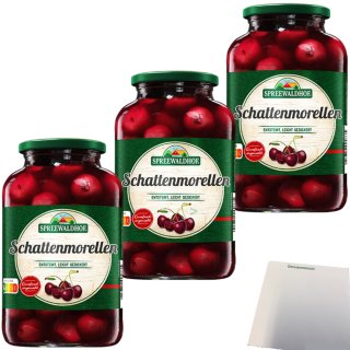 Spreewaldhof Bio-Schattenmorellen 3er Pack (3x540g Glas) + usy Block