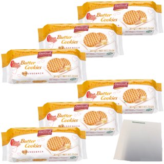 Coppenrath Butter Cookies Hausgebäck 6er Pack (6x200g Packung) + usy Block