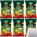 funny-frisch Chips Cracker Joghurt Gurke Style 6er Pack (6x90g Packung) + usy Block
