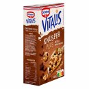 Dr.Oetker Vitalis Knusper Plus Müsli Double Chocolate 3er Pack (3x450g Packung) + usy Block